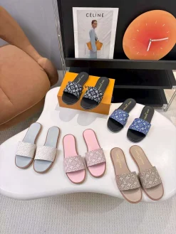 Alternative view of LV Slides Denim EU35-43 B20202608030959