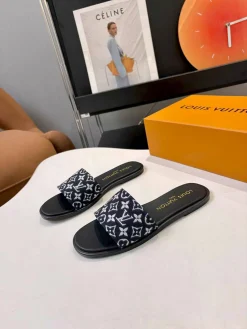 LV Slides Denim Metal EU35-43 B20202608030960