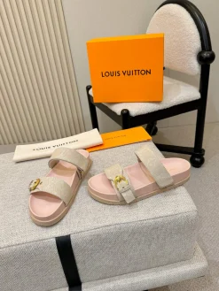 LV Slides Fabric & Lamb Leather EU35-41 B40202608031598