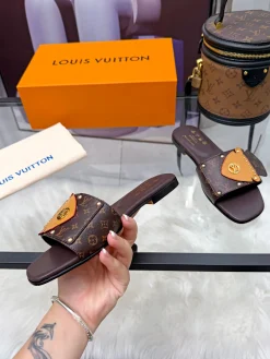 Alternative view of LV Slides Fabric & Lambskin EU35-42 A40202608031179