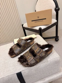 LV Slides Leather & Wool EU35-46 B80202608031588