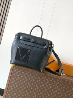 LV Top Handle Bags Calf Leather (Black) 33X14X32CM H80202608070815