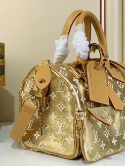 Alternative view of LV Top Handle Bags Calf Leather (Gold-Tan) 25X15X15CM H50202608070325