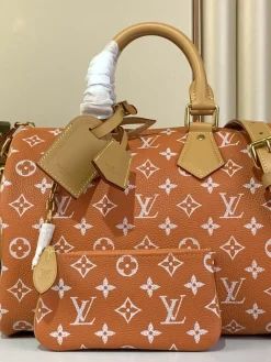 LV Top Handle Bags Calf Leather (Orange-Tan) 30X17X21 CM I00202608070366