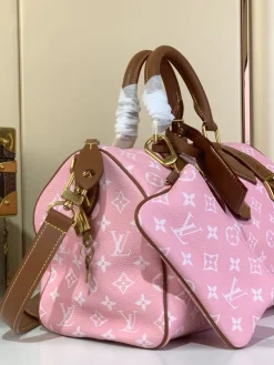 Alternative view of LV Top Handle Bags Calf Leather (Pink-Brown) 30X17X21 CM I00202608070369