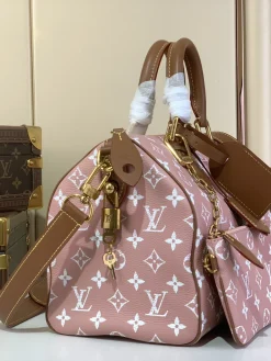 Alternative view of LV Top Handle Bags Calf Leather (Pink-Brown) 30x17x21 CM I00202608070360