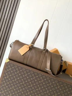 LV Top Handle Bags Calf Leather (Taupe-Tan) 46X22X17CM G70202608070149