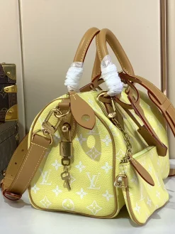 Alternative view of LV Top Handle Bags Calf Leather (Yellow-Tan) 25X15X15CM H50202608070334