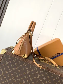 Alternative view of LV Top Handle Bags Calfskin Leather (Brown-Gold) 24X18X12CM F30202608070587