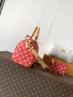 Alternative view of LV Top Handle Bags Calfskin Leather (Red-Tan) 15X15X25CM H50202608071702