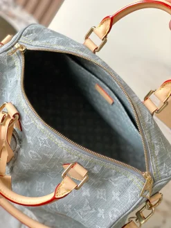 Alternative view of LV Top Handle Bags Canvas (Light Blue-Beige-Gold-Red) 21X17X30 CM I20202608071575