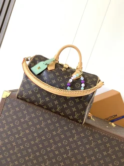 LV Top Handle Bags Coated Canvas (Brown-Tan) 21X17X30CM E80202608071728