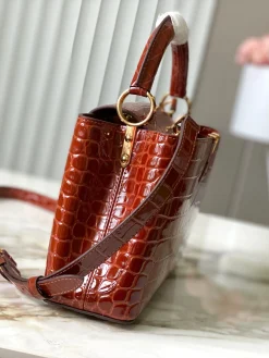 Alternative view of LV Top Handle Bags Crocodile Leather (Cognac-Gold) 27X18X9CM A000202608072301