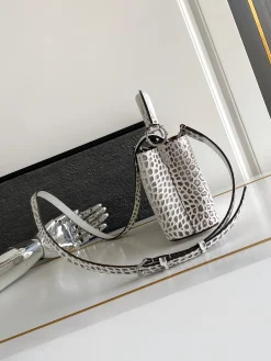 Alternative view of LV Top Handle Bags Crocodile Leather (White-Silver) 21X14X8 CM A100202608072430