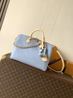 LV Top Handle Bags Empreinte Leather (Blue-Beige) 17X30X21 CM G50202608070040