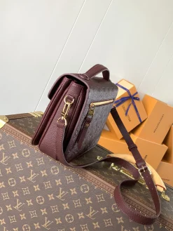Alternative view of LV Top Handle Bags Empreinte Leather (Burgundy-Gold) 25X19X7CM F50202608070928