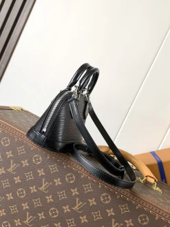 Alternative view of LV Top Handle Bags Epi Leather (Black-Silver) 12X8X18CM E00202608070595