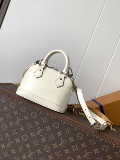 LV Top Handle Bags Epi Leather (Cream-Silver) 12X8X18CM E00202608070593