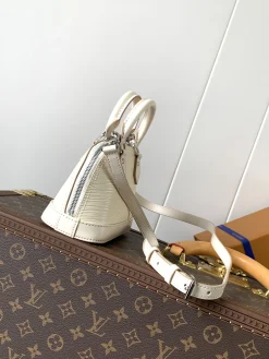 Alternative view of LV Top Handle Bags Epi Leather (Cream-Silver) 12X8X18CM E00202608070593