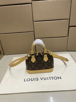 LV Top Handle Bags Leather (Brown-Tan) One Size E00202608071348
