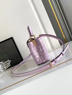Alternative view of LV Top Handle Bags Leather (Purple-Gold) 21X14X8CM A100202608072381
