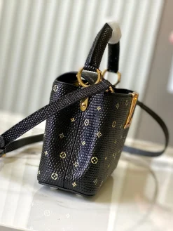 Alternative view of LV Top Handle Bags Lizard Leather (Black-Gold) 21X14X8CM A000202608072025