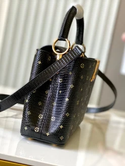 Alternative view of LV Top Handle Bags Lizard Leather (Black-Gold) 27X18X9CM A100202608072026