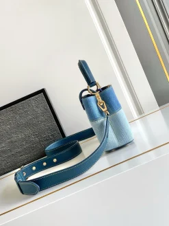 Alternative view of LV Top Handle Bags Monogram Canvas (Blue-Gold) 21X14X8CM A100202608070768