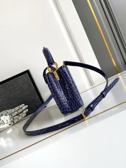 Alternative view of LV Top Handle Bags Monogram Canvas (Indigo-Gold) 21X14X8CM A100202608072327