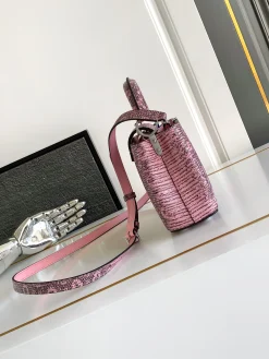 Alternative view of LV Top Handle Bags Monogram Canvas (Pink-Silver) 21X14X8CM A100202608072321
