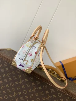 Alternative view of LV Top Handle Bags Monogram Coated Canvas (White-Natural) 14X10X27CM F40202608070484