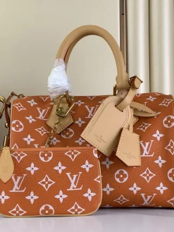 LV Top Handle Bags Monogram Leather (Orange-White) 25X15X15 CM H50202608070345