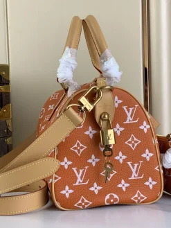 Alternative view of LV Top Handle Bags Monogram Leather (Orange-White) 25X15X15 CM H50202608070345