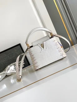 LV Top Handle Bags (White-Gold) 21X14X8CM A100202608072424