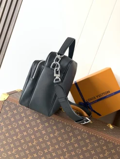 Alternative view of LV Totes Bags Calf Leather (Black-Silver) 37X26X19CM H20202608070152