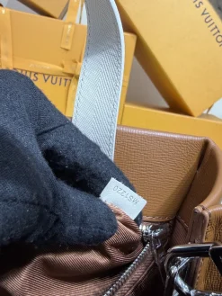 Alternative view of LV Totes Bags Calf Leather (Brown-White) 26X20X10 H00202608072505