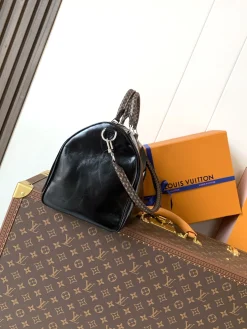Alternative view of LV Totes Bags Calfskin Leather (Black-Brown) 30X21X17 CM F00202608071271