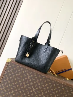 LV Totes Bags Calfskin Leather (Black-Gold) 22X15X40CM F20202608070921