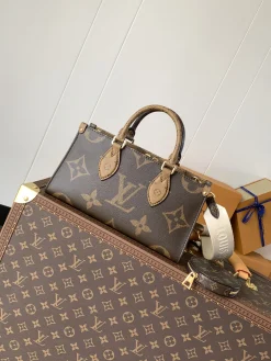 LV Totes Bags Canvas (Brown-Tan) 25X13X10CM D20202608071719