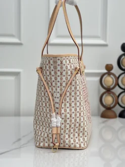 Alternative view of LV Totes Bags Canvas Calfskin (Beige-Red) 31X15X28CM E80202608070621