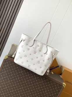 LV Totes Bags Canvas Leather (Off-White-Pink) 32X29X17CM F80202608071607