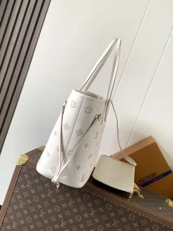 Alternative view of LV Totes Bags Canvas Leather (Off-White-Pink) 32X29X17CM F80202608071607