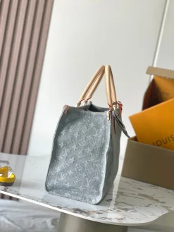 Alternative view of LV Totes Bags Canvas (Light Blue-Tan) 35X27X14 CM H20202608071578
