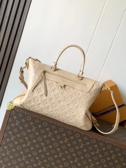 LV Totes Bags Cowhide Leather (Cream-Gold) 40X26X15 CM F80202608071292