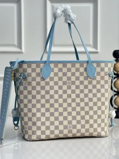 LV Totes Bags Damier Azur Canvas (White-Blue) 31X28X14 CM F10202608070623