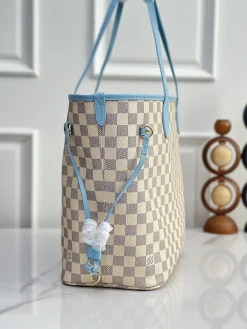 Alternative view of LV Totes Bags Damier Azur Canvas (White-Blue) 31X28X14 CM F10202608070623