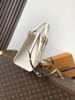Alternative view of LV Totes Bags Embossed Calf Leather (Cream-Purple) 25X11X19CM E60202608071029