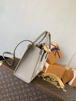 Alternative view of LV Totes Bags Embossed Calf Leather (Grey-White) 25X11X19CM E60202608071034