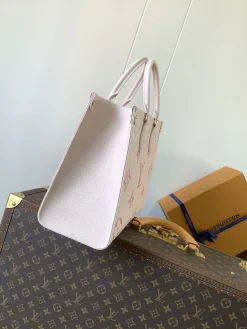 Alternative view of LV Totes Bags Embossed Calf Leather (Pink-White) 34X26X13CM F00202608070471