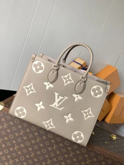 LV Totes Bags Empreinte Leather (Taupe-White) 35X27X14CM F50202608071984